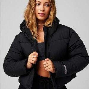 Brand New Fabletics Cropped Puffer Jacket, Small